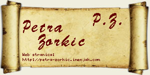 Petra Zorkić vizit kartica